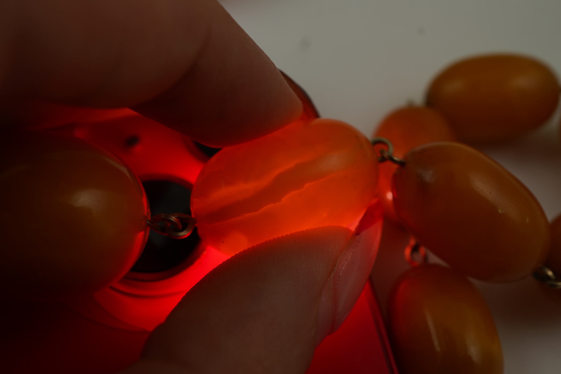 An amber necklace